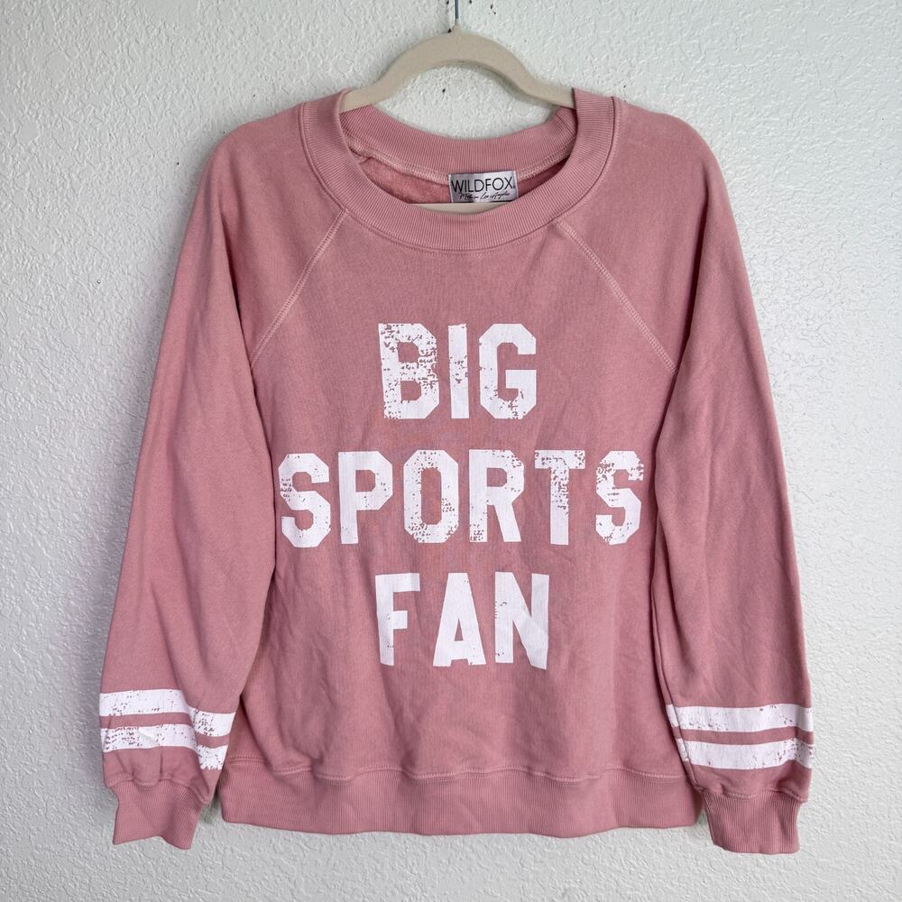 Wildfox Sweatshirt Womens XS Big Sports Fan Oversize Sweater Football Baseball - Picture 1 of 11